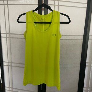 Under Armour Charged Cotton Lime Green Racerback Tank